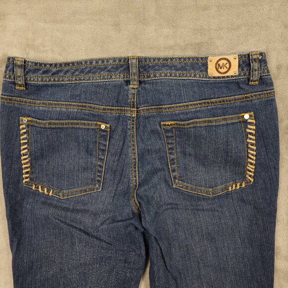 Michael Kors jeans slim fit straight women's 10 blue denim - Picture 10 of 14